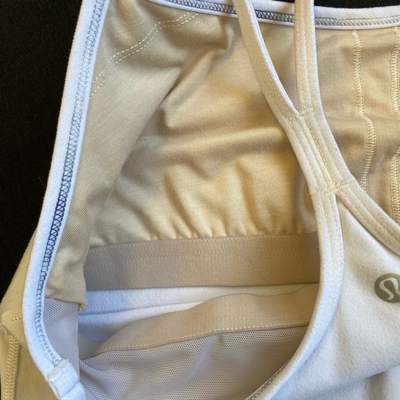 Lululemon white thin strap racerback yoga top - Picture 5 of 8